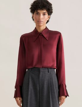 THE STAR Fließende Satinbluse Rot 38