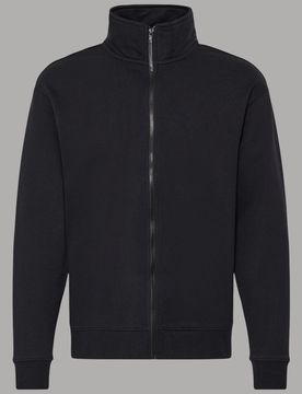 Felpa con Zip Internamente Garzata Regular Fit Nero BRODY