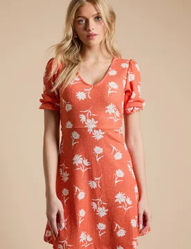 Daisy V Neck Short Sleeve Mini Jersey Dress - Red - Size: 18 - Dorothy perkins - FashionsVida