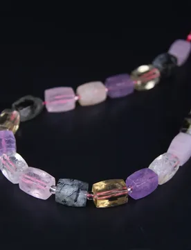 Pcs/strand,Natural Multicolor Crystal Quartz Faceted Cube Nugget Pendant Beads,Cut Rough Stone Necklace Bracelet Jewel Making - Aliexpress - FashionsVida