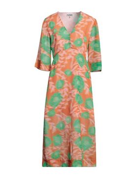 Midi-Kleid Damen Orange 34,36,38,40,42 Damen