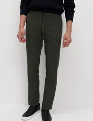 Tapered Fit Elasticated Trousers Dark Khaki male