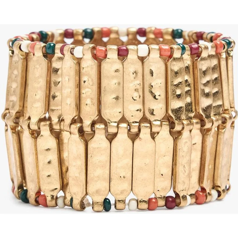 Brazalete segmentado unido con cuentas decorativas - Parfois - FashionsVida