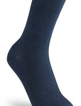 Extra Roomy Cotton‑rich Softhold® Seam‑free Socks - Navy - Size: L - Cosyfeet - FashionsVida