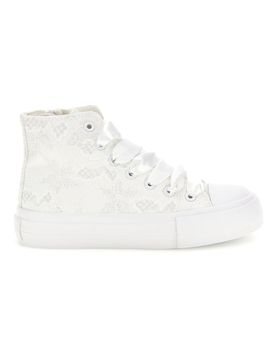 Sneakers Alte Bianche con Pizzo 155561 31
