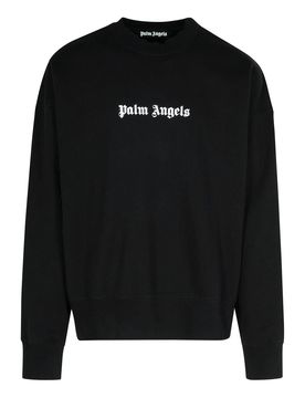 Palm Angels Felpa in cotone nero