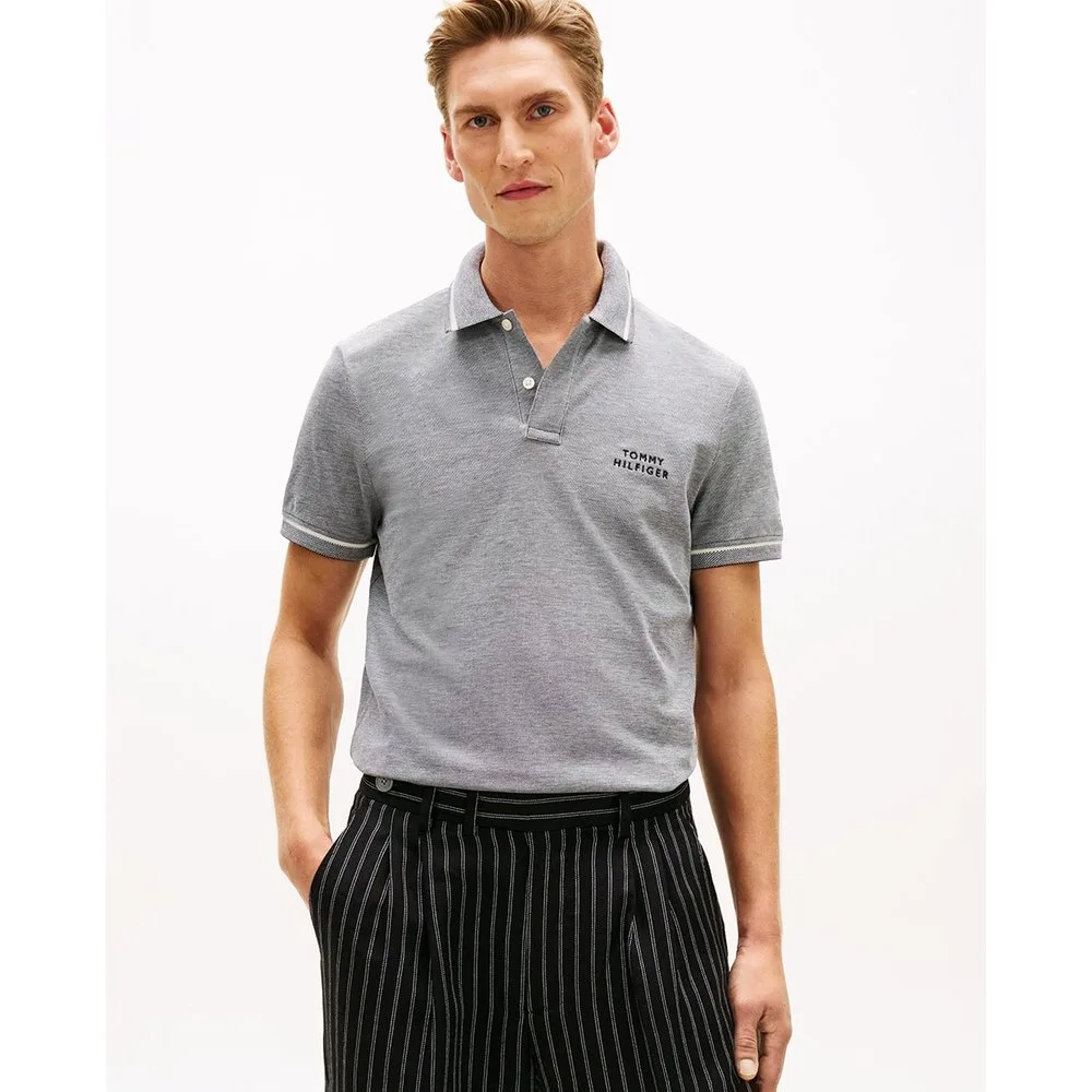 Polo de caballero de manga corta de piqué - Tommy Hilfiger - FashionsVida