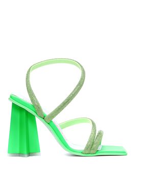 Sandali con glitter e tacco a stella