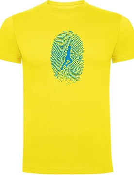 Maglietta A Maniche Corte Runner Fingerprint Yellow S - Kruskis - FashionsVida