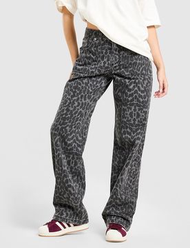 Womens Jeans Loose a Vita Media - Nero, nero nero Donna taglia 8