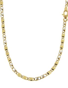 Collana Uomo Oro Giallo Bianco GL101088
