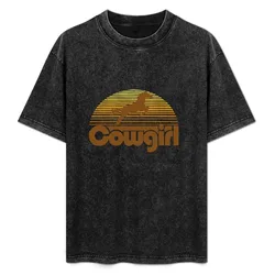 Cowgirl T-Shirt Plus Size Simple Casual Top