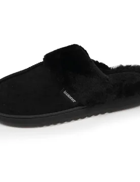 Chaussons mules Noir fourrure noir 36 - Isotoner - FashionsVida