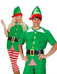 Weihnachtswichtel-Erwachsenenkostüm Kobold grün
