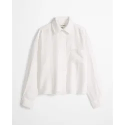Blusa de lino regular con función de refrigeración natural