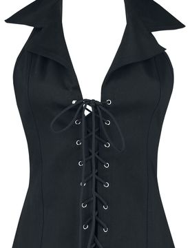 Rockabilly Top - Dita - S bis XXL - für Damen - Größe M - schwarz - Frauen - female