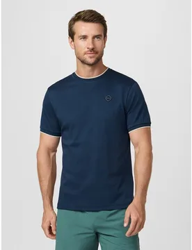 Camiseta de hombre manga corta logo engomado tallas grandes - Hackett - FashionsVida