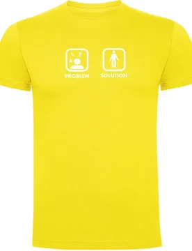 T-shirt à Manches Courtes Problem Solution Train Yellow S - Kruskis - FashionsVida