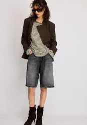 Gestreiftes Langarmshirt Khaki L