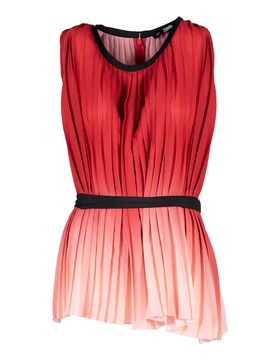 Top ombre plissettato