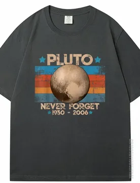 Vintage Never Forget Pluto Funny Retro Astronomy Space 2025 Hot Tee Oversized T-Shirt Mens Clothes Ropa Y2K Hombre 남자 오버핏 반팔 - Aliexpress - FashionsVida