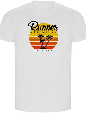 Maglietta A Maniche Corte Runner Athletics Eco White 2XL - Kruskis - FashionsVida