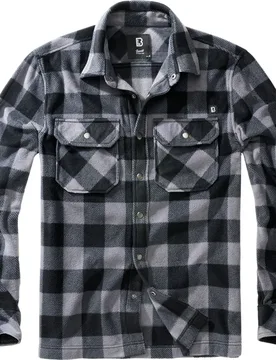Camicia A Maniche Lunghe Jeff Black / Grey 4XL - Brandit - FashionsVida