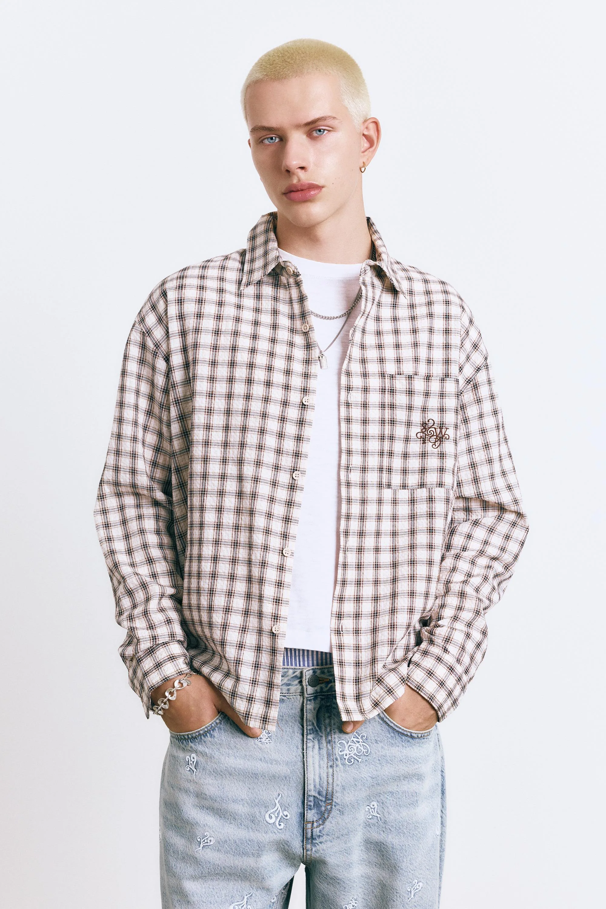 Pull&Bear Stwd Plaid Shirt (Size: ) - Pull&bear - FashionsVida