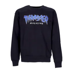 Felpa Girocollo Uomo Jagged Logo Crewneck Black/blue