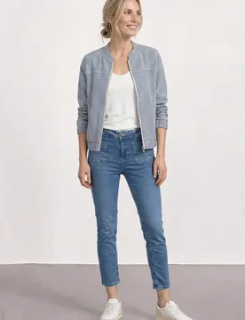 Straight Leg Jeans mit aufgesetzten Taschen female Blau - Street One - FashionsVida
