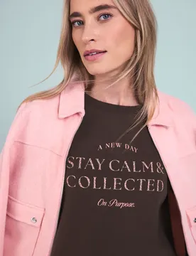 Sweatshirt mit Artwork female Braun