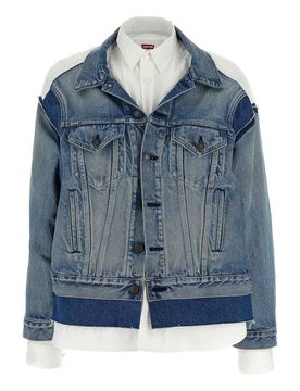 X giacca in denim camicia Levis