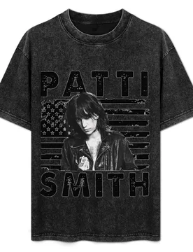Best Selling Patti ArtWork Distressed Musician Poet Retro 80s Style Smith Rock T-Shirt Casual Loose Daily Wear T-Shirt - Aliexpress - FashionsVida