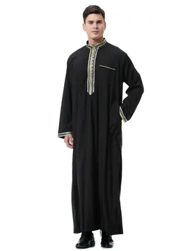 Men Muslim Kaftan Robe Jubba Thobe Dubai Abaya Dress Ramadan Islam Clothing Caftan Ropa Hombre - Aliexpress - FashionsVida
