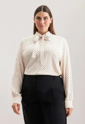 Hemdbluse mit abnehmbarer Schluppe Weiß 50