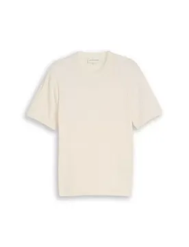 Knit t-shirt with rib structur male