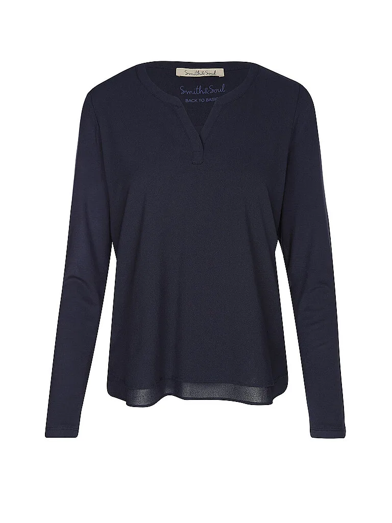 Blusenshirt azul oscuro L - Smith&soul - FashionsVida