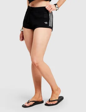 Knitted Crochet Shorts - Damen, Schwarz - female - Size: XL - adidas Originals - FashionsVida