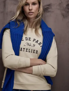 Shirt mit Wording female Beige