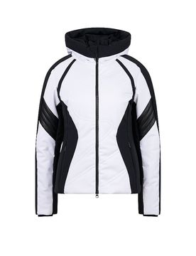 Veste de ski avec similicuir blanc 44