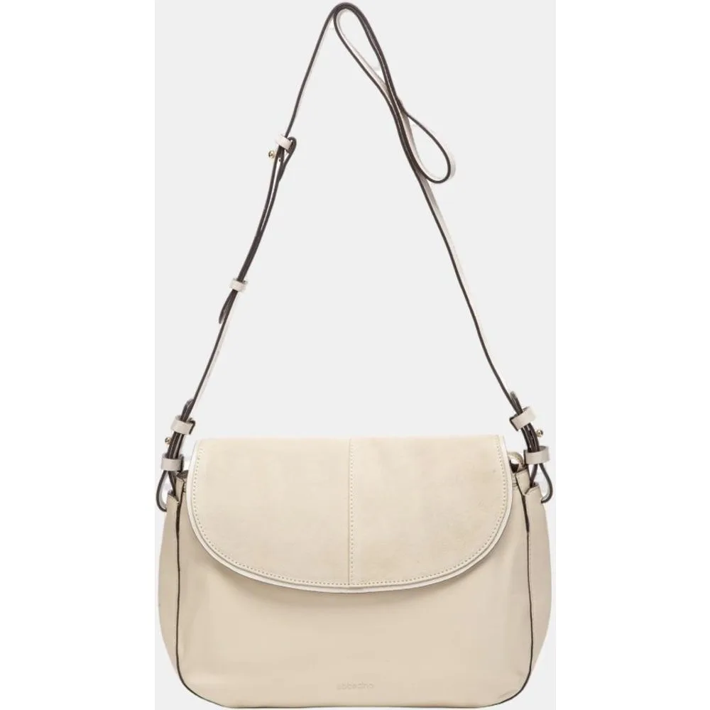Bandolera en piel y serraje con solapa - Abbacino - FashionsVida