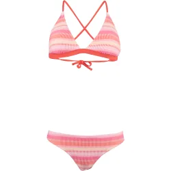 Sunrays stripe fixed tri set bikinis mujer Rosa (XS)