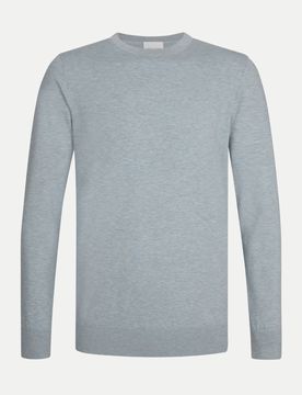 Pullover mit Rundhalsausschnitt Blau M