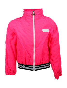 Gcds Giubbino fucsia con logo