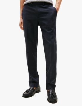 Pantalon droit en coton mélangé