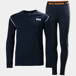 Junior HH Lifa Active Base Layer Set Navy 10 - Navy Blue - Unisex