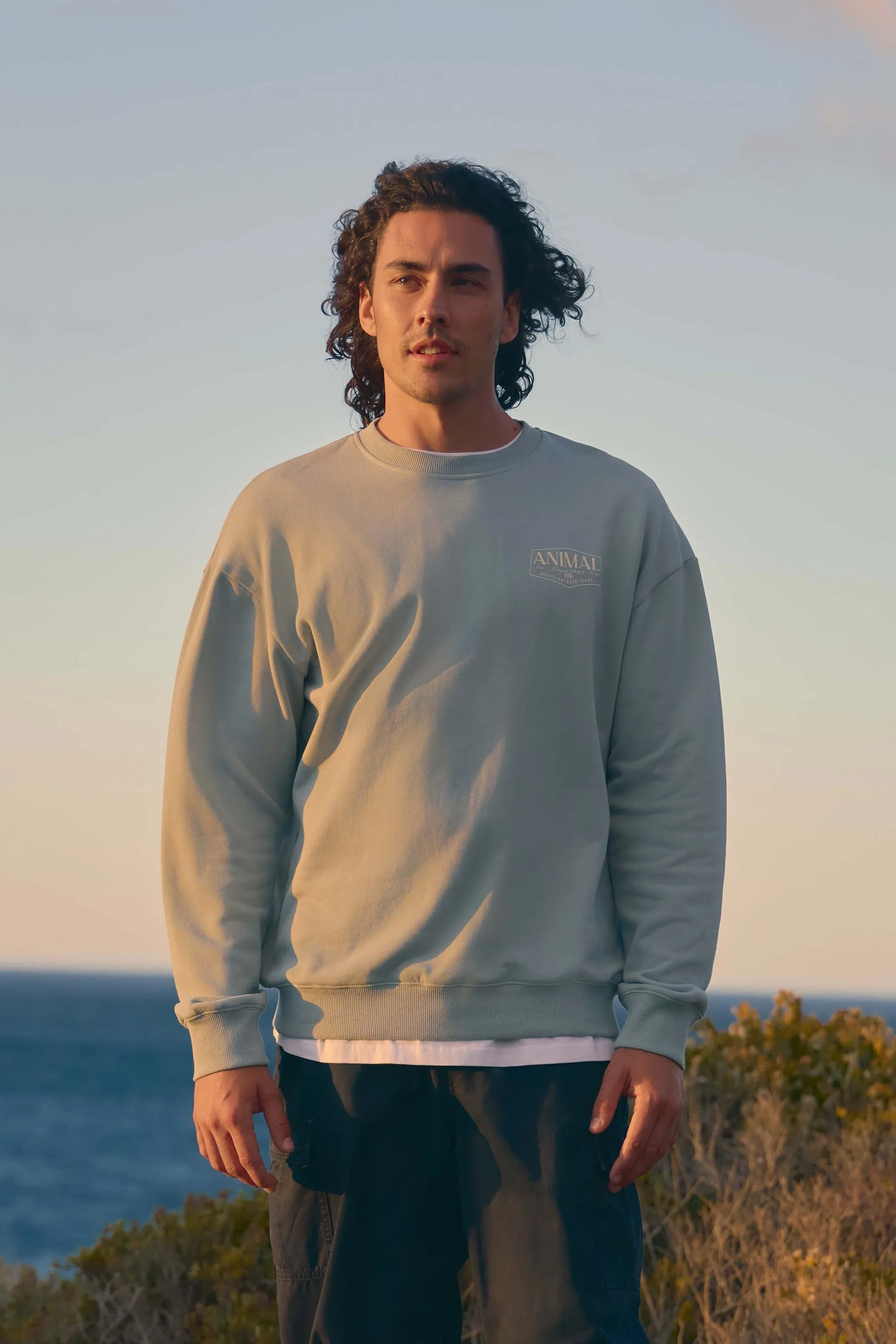 Animal Jonah Mens Sweatshirt - Blue - Animal - FashionsVida