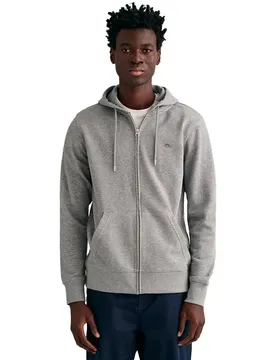 Sweat-shirt à Zip Reg Shield Grey Melange 2XL