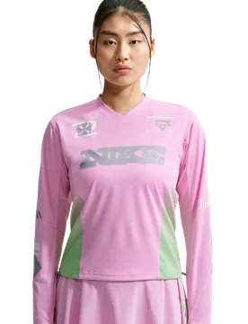 Swift Long-sleeve Running Top Damen Trainingsoberteile - Rosa - Größe 40 - Baumwoll-Jersey Pink 40 - Nike - FashionsVida