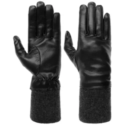 Canvalo Leather Gloves with Cashmere by - black - Damen - Size: 6 1/2 HS